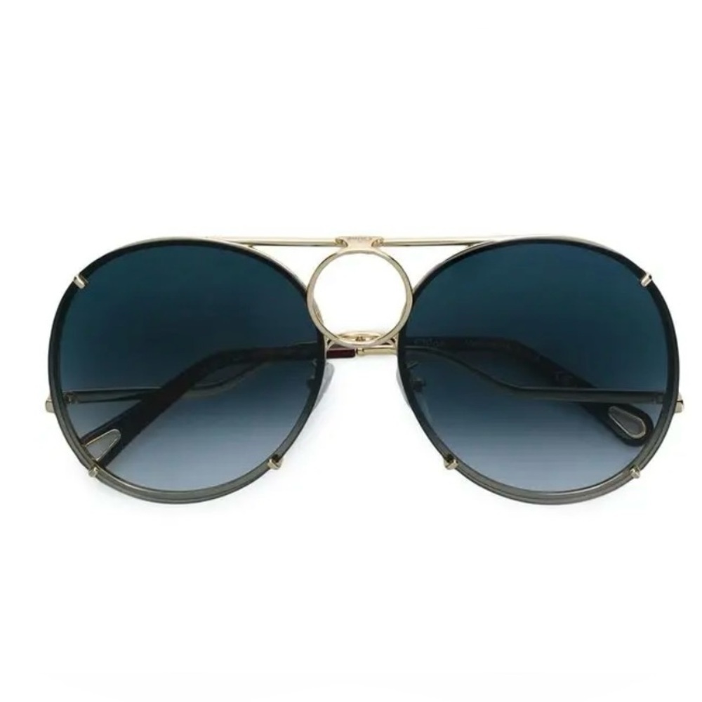 CHLOÉ VICKY INTERCHANGEABLE LENSES AVIATOR SUNGLASSES - Picture 4 of 15